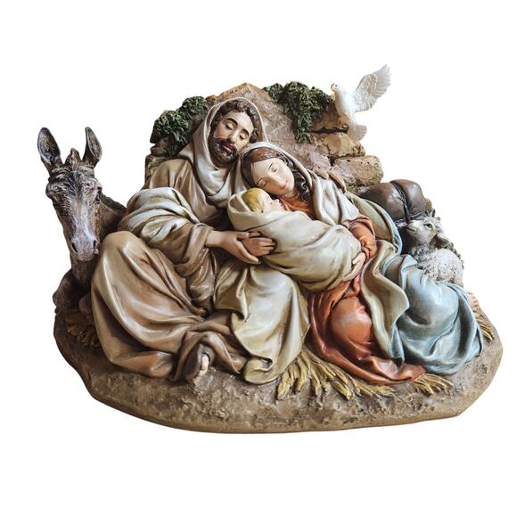 Roman Joseph's Studio 6" H Restful Holy Family Nativity Figurine Religious Dove - Picture 1 of 9
